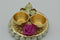 Ganesh Haldi Kumkum Holder with moti(pack of 10) - 300gms